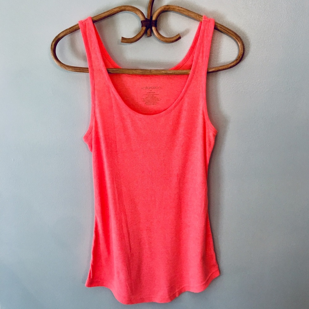 💤 Neon Ribbed Sleep Tank (Orange)